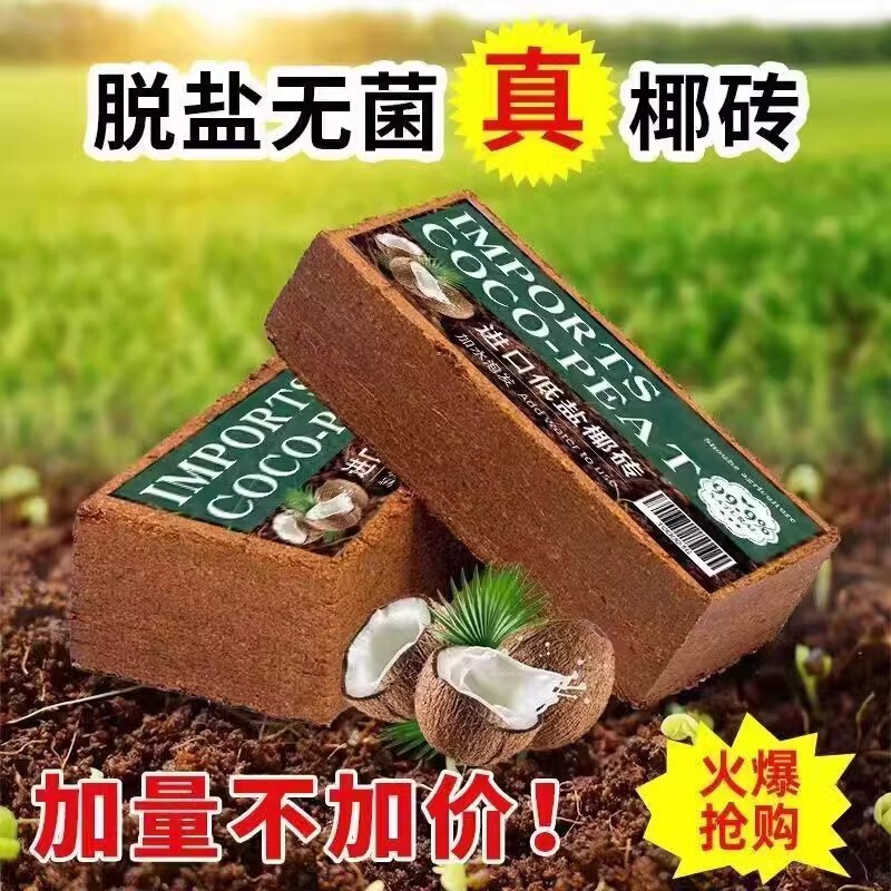 Coconut Brick Nutrition Soil Flower Cultivation Balcony Vegetable Desalination Planting Coconut Soil Universal Soil Coconut Haff Clearance Special Price Brick Coconut Brick Nutrition Soil Flower Cultivation Balcony Vegetable Desalination Planting Coconut Soil Universal Soil Coconut Haff Clearance Special Price Brick