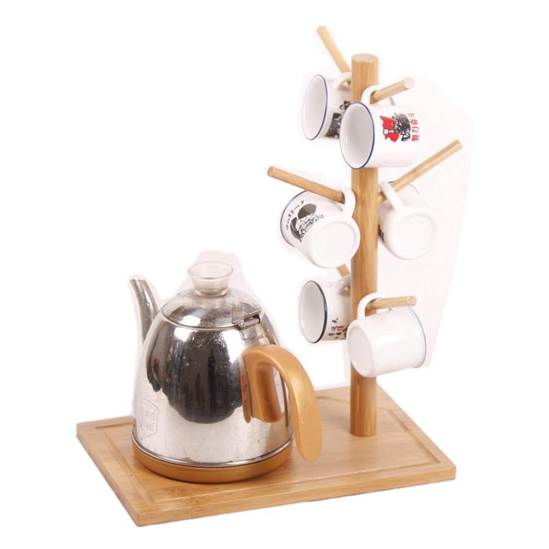 Directly Supplied from the Place of Origin, Cross-Border Popular Bamboo and Wood Household Kitchen Storage Organizer, Cup Rack, Dish Draining Rack, Bowl and Plate Holder