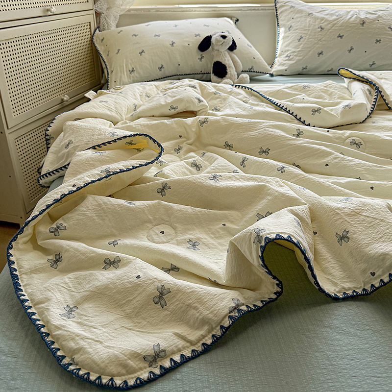 Nins Wind A-класс Летняя модельная кожа супер-мягкая вязаная хлопчатобумажная летняя одеяла из четырех частей