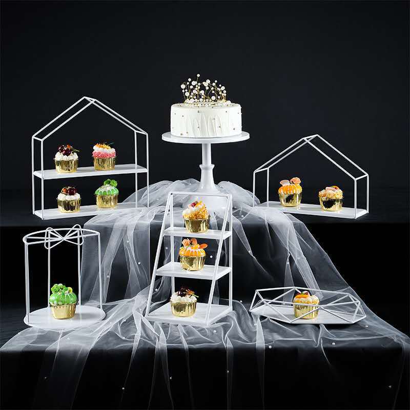 Transfronterizos Amazon temu postre estante de exhibición bandeja de pastel estante de pastel diseño de cumpleaños
