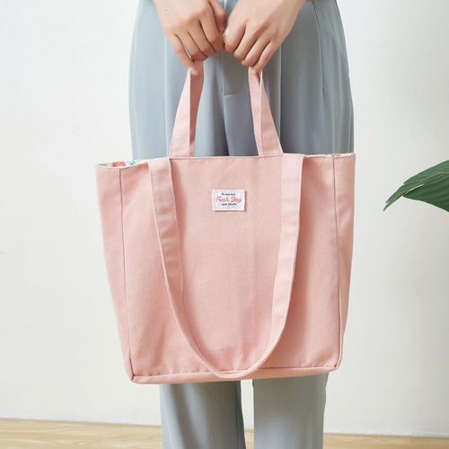 Women's Summer Canvas Bag, Ins Style Japanese Korean Fashion Large Capacity Student School Backpack Shoulder Handheld Tote Bag