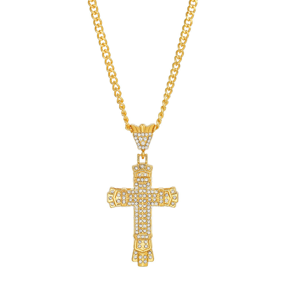 Cross-Border Product European And American Cross Men's Simple Long Gothic Retro 2025 New Necklace Personality_voghion.com