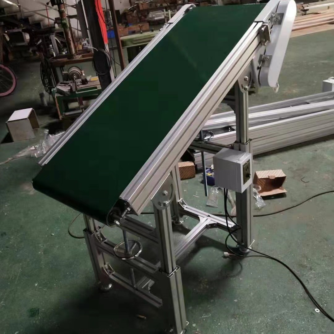 작은 알루미늄 조립 라인 컨베이어 잉크젯 프린터 PVC/PU 자동 고온 연결 리프팅 컨베이어