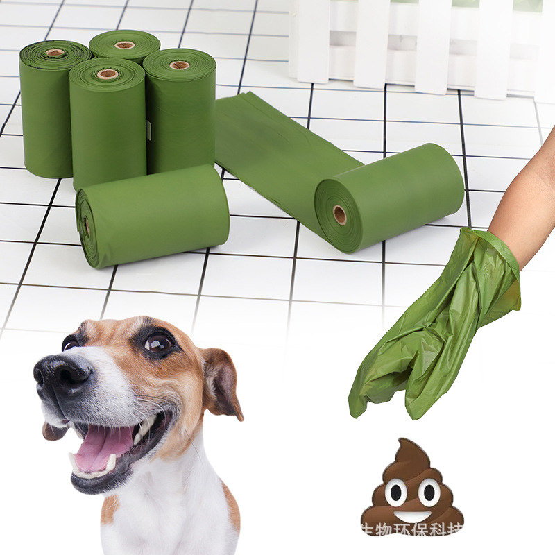 Biodegradable compostable bolsa de recogida de heces para perros totalmente degradable almidón de maíz degradable bolsa de recogida de heces para mascotas