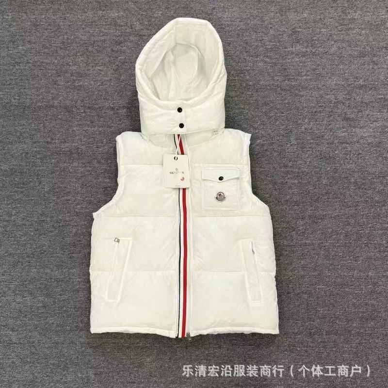 M家秋冬新款玛雅彩条男女同款可拆卸帽加厚棉服保暖无袖立领马甲|undefined