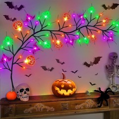 Ledハロウィーン装飾灯越境バー祝日雰囲気配置コウモリカボチャつる灯シミュレーション樹枝灯