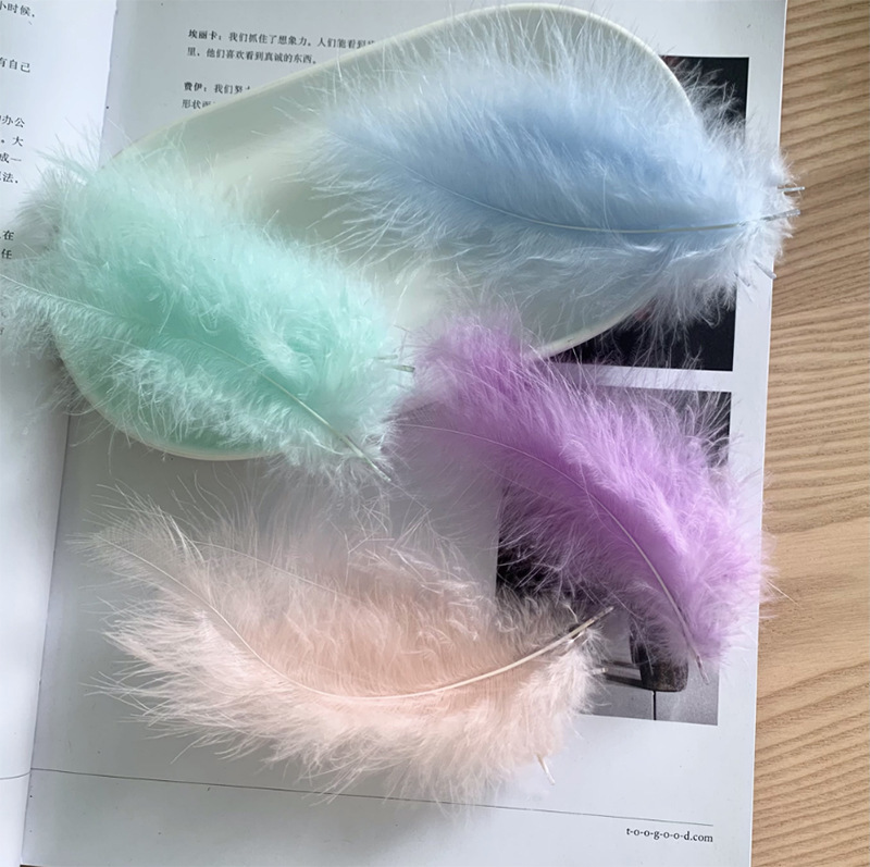 Feather Decoration Colorful Turkey Feather Pointed Tail Velvet Feather DIY Handmade Funny Cat Stick Wave Ball Material Natural Craft Feather Decoration Colorful Turkey Feather Pointed Tail Velvet Feather DIY Handmade Funny Cat Stick Wave Ball Material Natural Craft