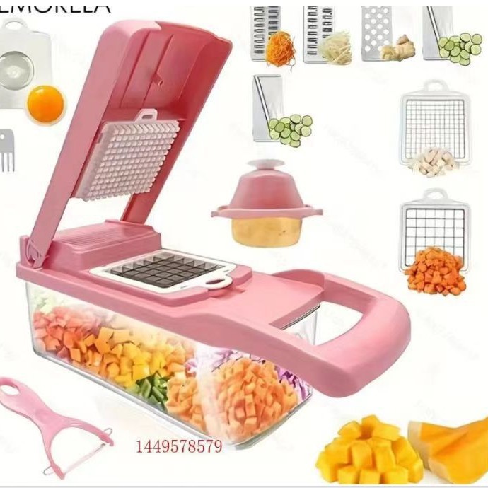 Cortador de verduras multifuncional, rallador y rebanador manual