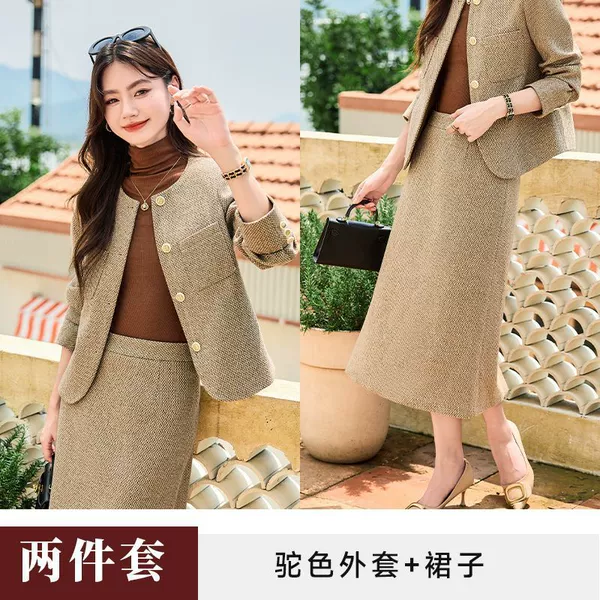 Classic suit jacket, skirt