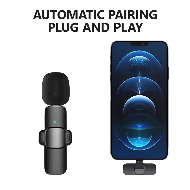 新款K1無線領夾麥克風手機直播設備領夾無線迷你話筒戶外直播麥