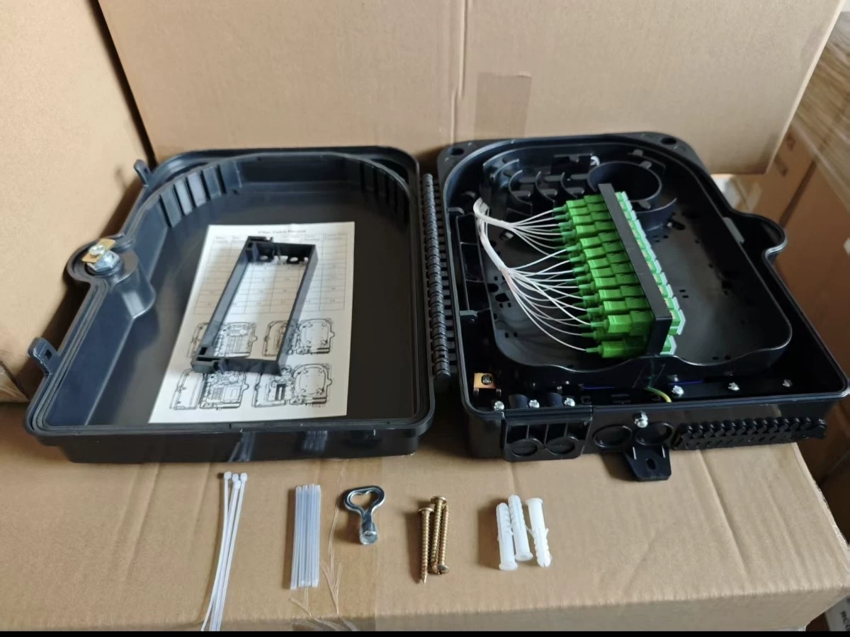 24-ядерный оптоволоконный разветвитель, 1:16, наружный настенный оптоволоконный терминальный бокс, разветвитель с пигтейлом и перемычкой