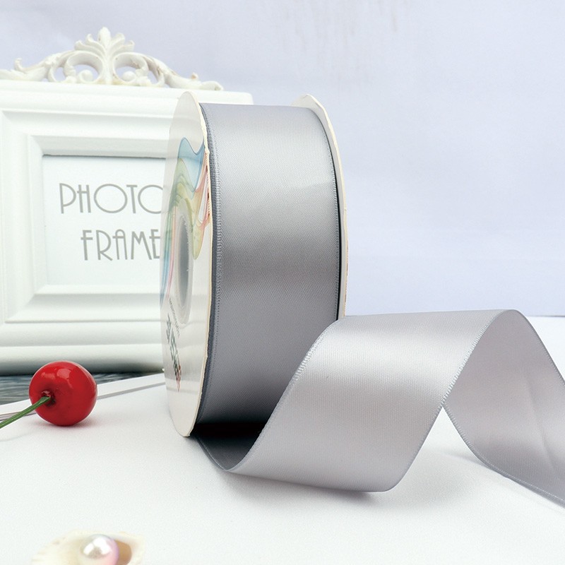 Cinta de satén de doble cara de 4 cm para manualidades, cinta de poliéster, cinta para flores, cinta de seda, cinta para decoración de pasteles, cinta para cajas de regalo, accesorios para el cabello, lazos para regalo image 14