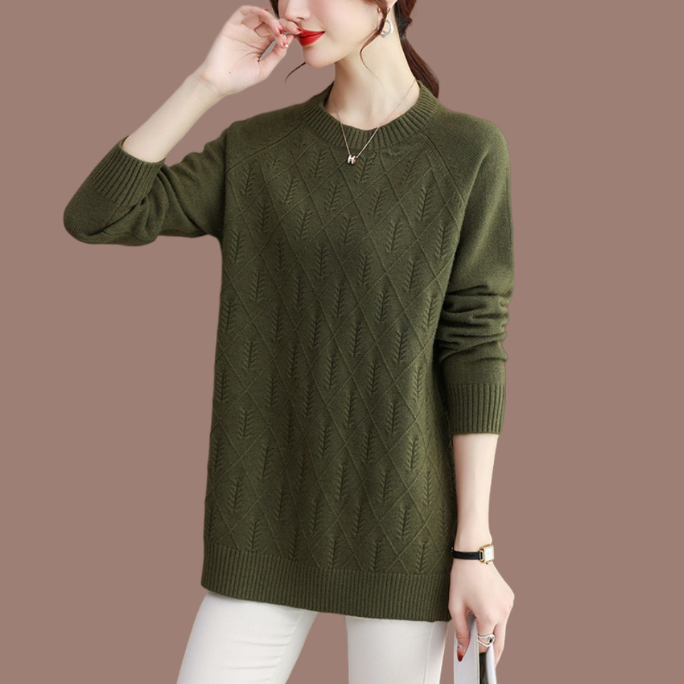 加厚中款外穿毛衣女宽松大码韩版上衣潮过臀打底针织衫