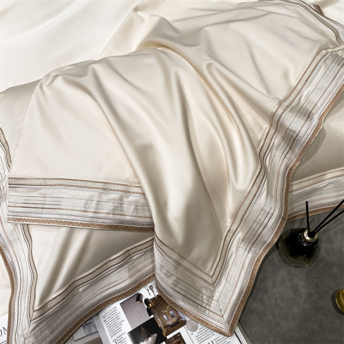 210 pieces of lightweight luxury long-staple cotton all-cotton four-piece set, maternity A-class pure cotton sheet and duvet cover satin bedspread four-piece set