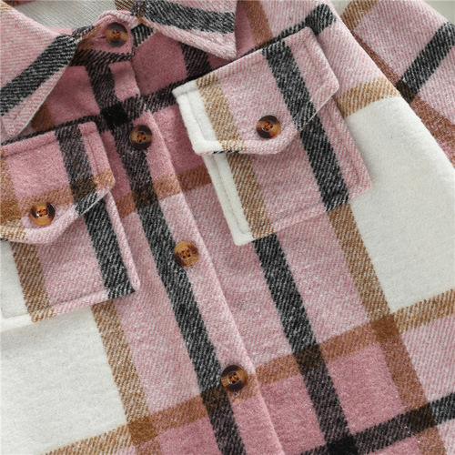 Cotton Plaid Shirt Jacket for Infant and Toddler: Kid's Baby Boy and Girl