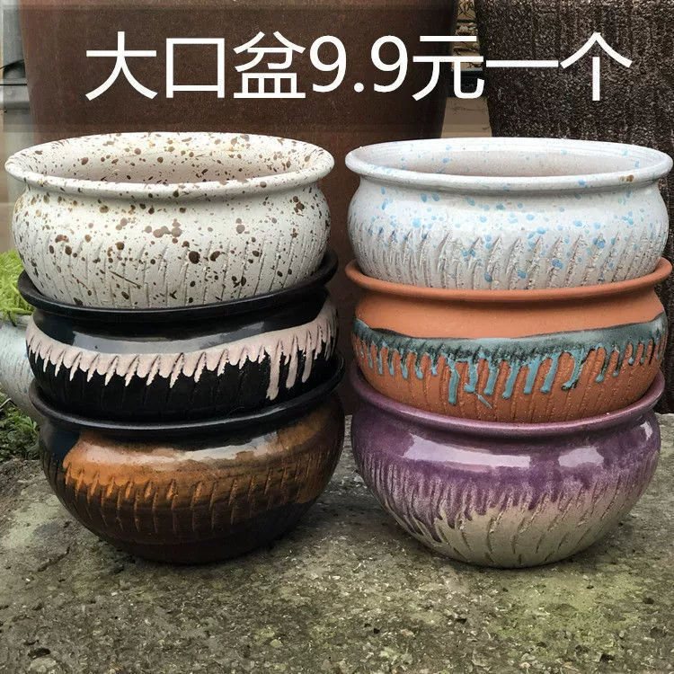 Глиняные горшки ручной работы, специальные керамические сочные горшки большого диаметра