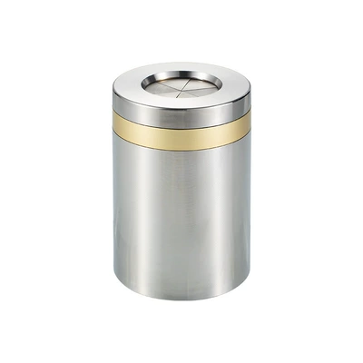 Car-Mounted Ashtray with Lid, Stress-Relief, Stylish, Trendy, Stainless Steel, Anti-Flying Ash, Suitable for In-Car Business Gifts (Car ashtray) - gold-glossy-car-ashtray