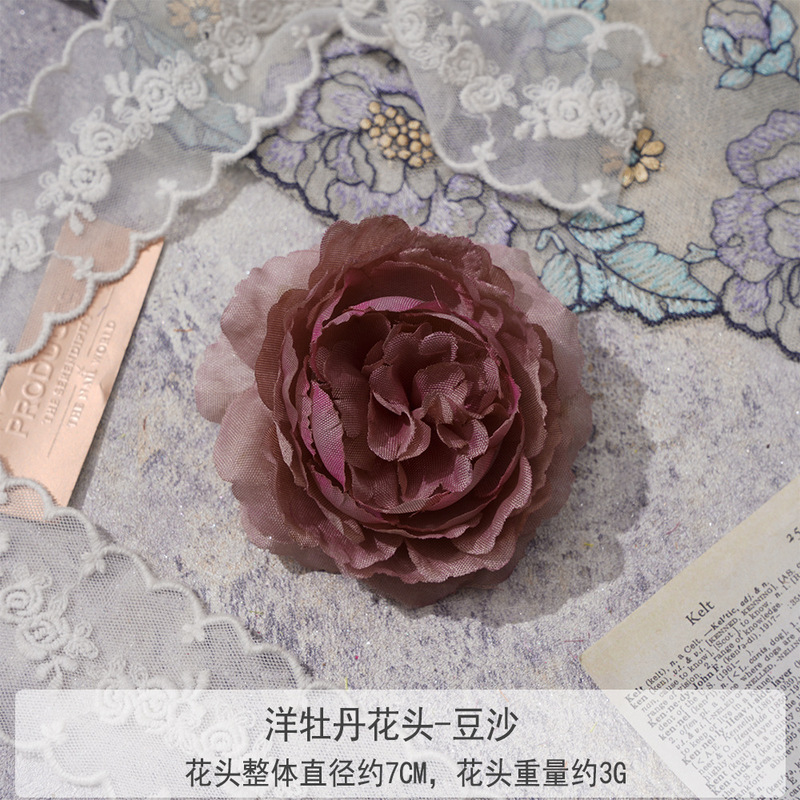 造花牡丹の花頭、DIY手作りヘアアクセサリー、卸売、結婚式のブートニア、小道具、フラワーアレンジメント、装飾、フラワーウォール|undefined
