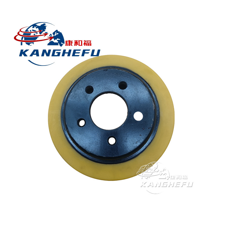 适用于国产托盘车叉车配件PU聚氨酯行走轮 215*90-60驱动轮5孔