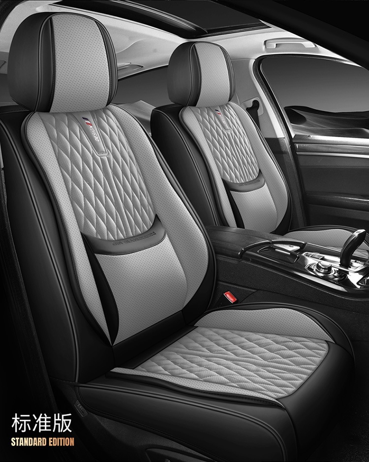 New Nappa Leather Fixed Lumbar Support Three-Dimensional Car Seat Cover, Universal for All Seasons, Car Seat Cushion Exclusively Available on Amazon