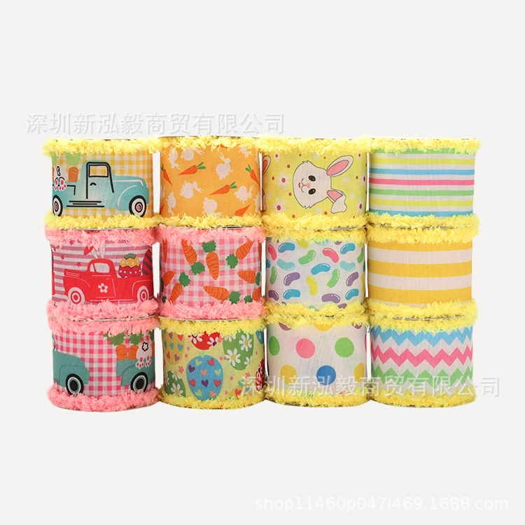 Лента Пасхальная лента лук аксессуары лента для печати мультфильм автомобиль Пасхальный декоративный пояс