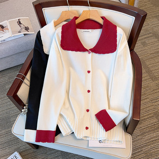 Plus size/300 women's chest circumference 150/160 loose cardigan sweater knitted coat 280/350