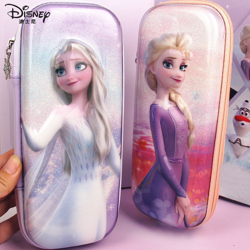 Pencil Bag Ice and Snow Princess Elsa Multifunctional Primary School Girl Pencil Case Stationery Box for Kidsren Boys and Girls Large Capacity