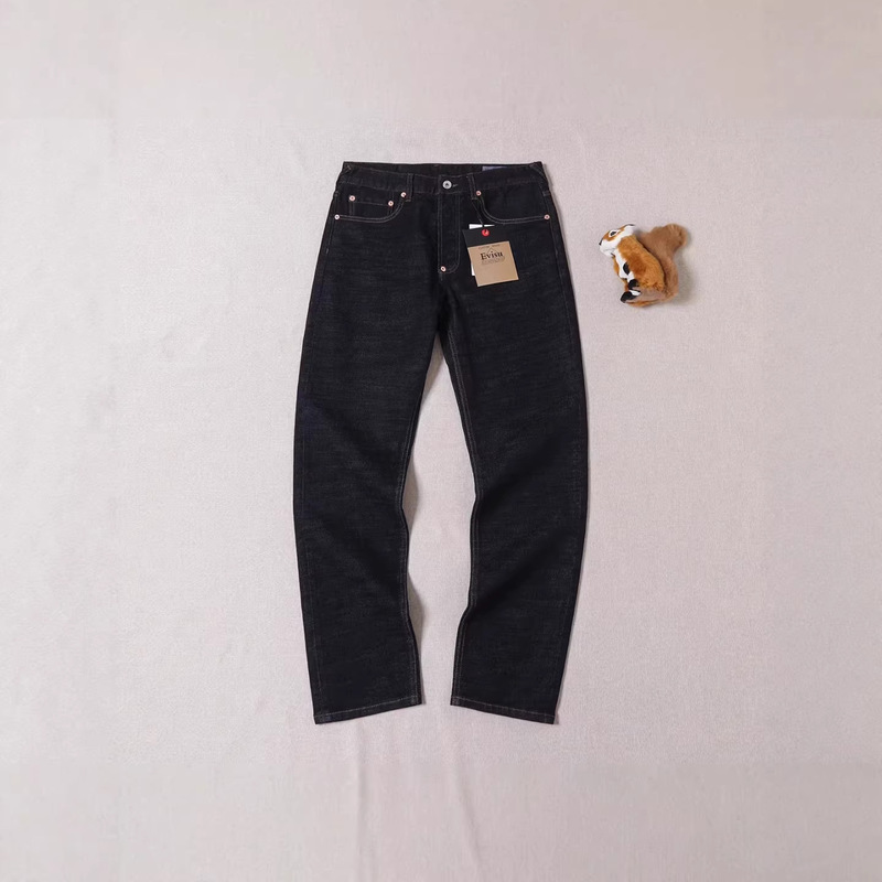 25Ss Autumn New Style Evisu Men's Seagull Print Fashion Versatile Casual Straight-Leg Jeans Korea
