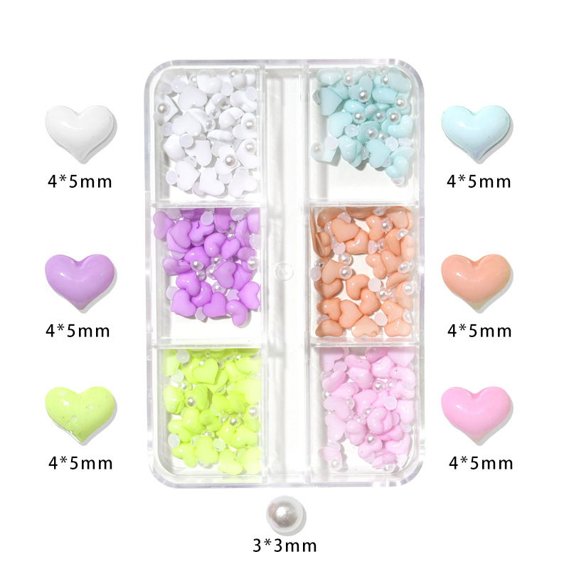 Nuevo pequeño mono con joyas de manicura de caricatura de color caramelo macarón amor acessorios de uñas calientes