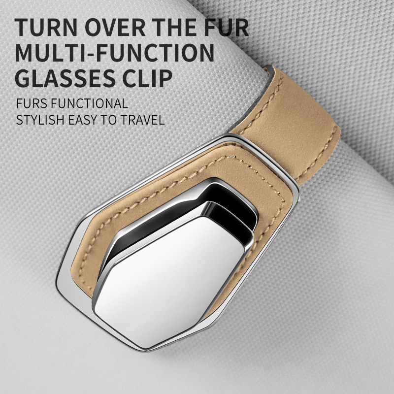 Car suede glasses clip universal hardware car inner glasses clip ticket clip export popular products multi-color