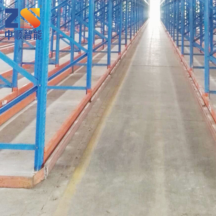 河源货架厂生窄巷道重力托盘货架配合三向堆垛叉车使用存取货快捷