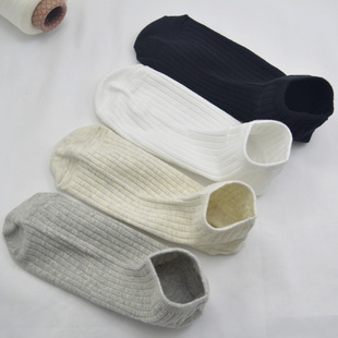 New short tube boat socks for men and women with short socks solid color deodorant business socks combed cotton socks double needle socks wholesale summer
