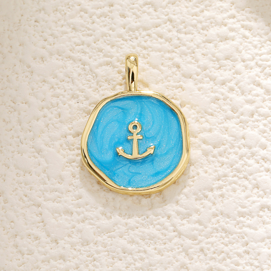 3g Weight Pendant Jewelry Making Type 18*9.3mm Jewelry Making Size DIY Jewelry Accessories Classification 1 Piece Quantity Copper Material Conch, Rudder Pattern Polished Finish Enamel Design Marine Style Style 1 Piece 18*9.3mm Copper Conch Rudder Polished Pendant 21