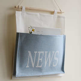 创意杂志袋壁挂式收纳袋床头平板收纳袋报纸储物袋厕所纸置物袋