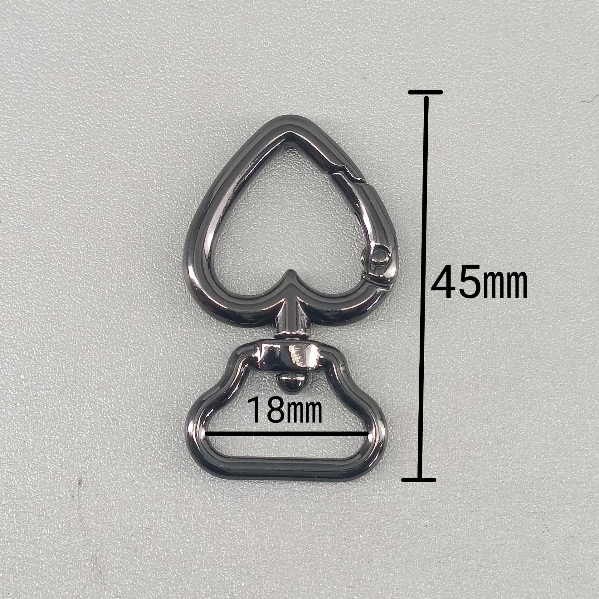 Hebilla en forma de corazón con giro en D de aleación de zinc para equipaje y llaveros, accesorios de hardware para mayoristas image 12