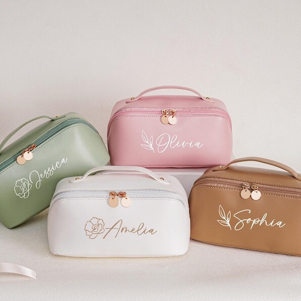 Etsy Hot-Selling Makeup Bag with Double Zipper Pullers, Pu Leather Makeup Bag with Custom Embroidery Etsy Hot-Selling Makeup Bag with Double Zipper Pullers, Pu Leather Makeup Bag with Custom Embroidery
