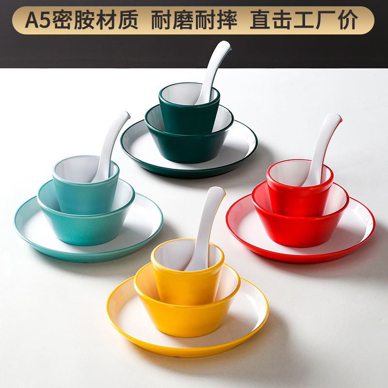 中高級レストラン食器置き場四点セット火鍋店レストラン碗皿スプーンセット|undefined
