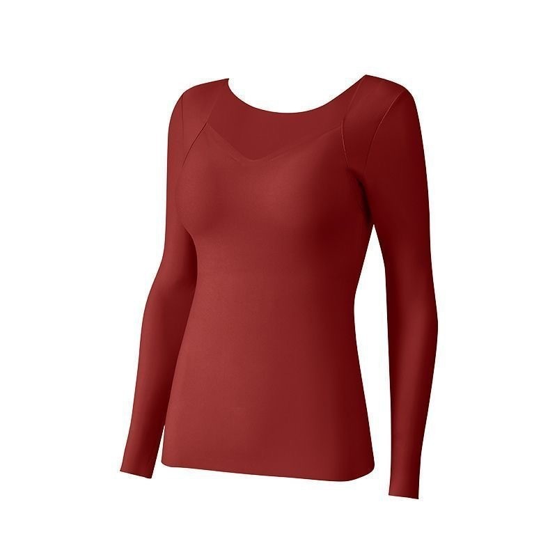 Otoño y invierno calentamiento ropa interior damas con cojín de pecho sin usar sujetador sin marcas de ropa interior cercana con calentamiento corporal calentamiento muscular