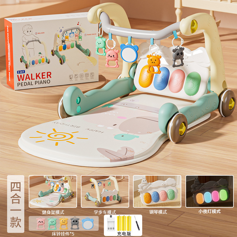 ドイツのベビーペダルピアノフィットネススタンド教育早期教育おもちゃ赤ちゃん0から1歳幼児ウォーカーツーインワン|undefined