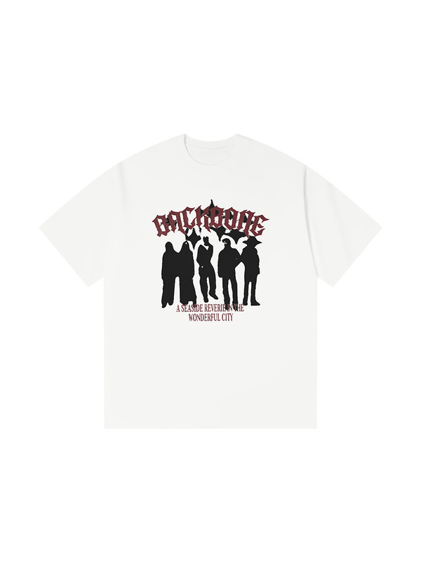 メンズヘビーウェイト新疆綿アメリカンストリートレトロ個性半袖Tシャツ夏ルーズで多用途な女性用トップス|undefined
