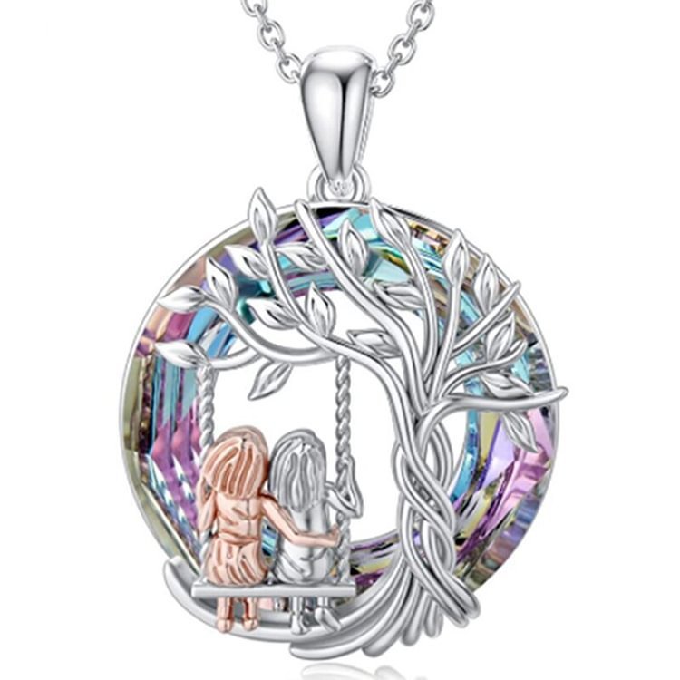 Yunjin joyería transfronteriza Venta caliente moda europea y americana Árbol de la vida colgante personalidad simple hueco Árbol de la vida collar image 7
