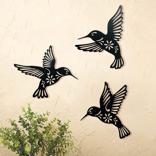 Cross-border hummingbird wall shadow Metal hummingbird wall art decor iron craft work