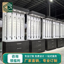 眼镜展示柜眼镜店柜台环保眼镜展柜铁架玻璃中岛陈列货架厂家定制