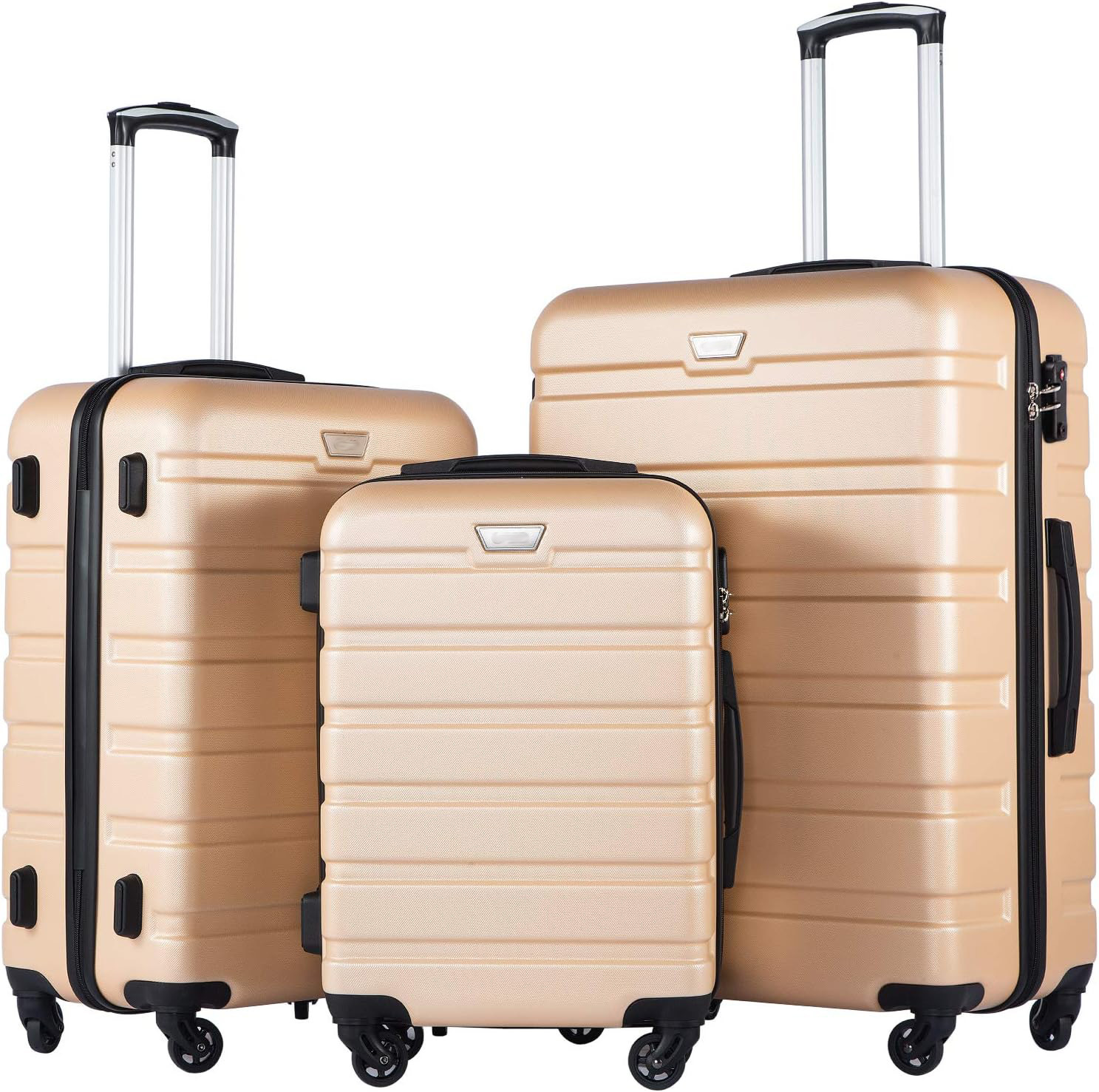 Maleta de Equipaje con Ruedas Set de 5 Piezas 20 Pulgadas de ABS Antirrobo para Viajes de Ocio
