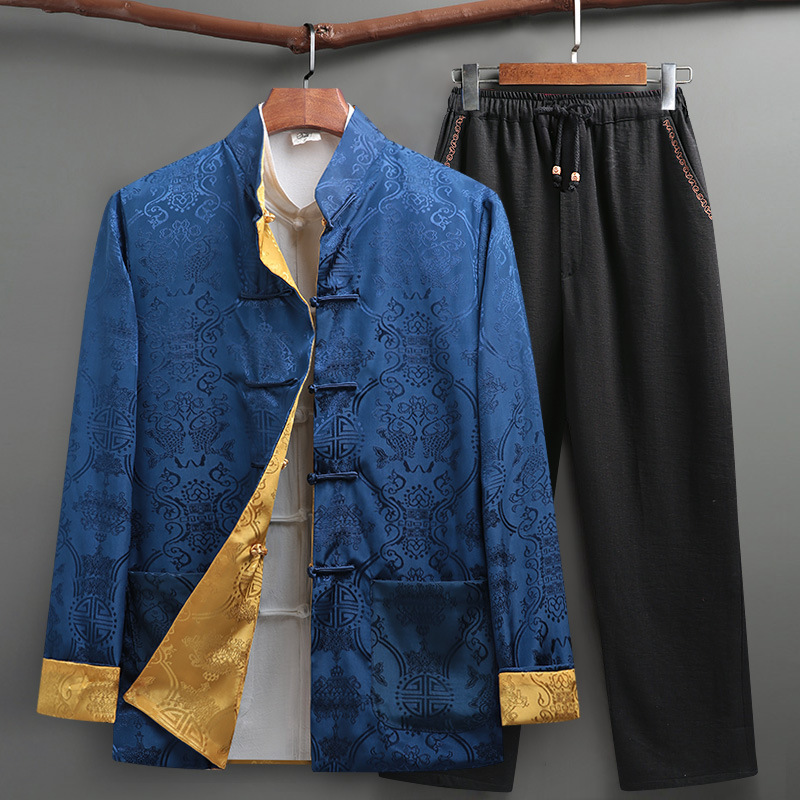 Tang Suit Coat Men's Spring and Autumn Casual suit Han Suit for Middle-aged and Elderly People Retro Double-sided Wear Chinese Style Dad Suit Tang Suit Coat Men's Spring and Autumn Casual suit Han Suit for Middle-aged and Elderly People Retro Double-sided Wear Chinese Style Dad Suit