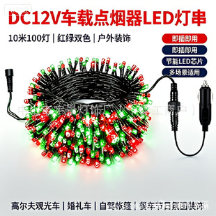 12V ܇�d�c���� LED ���� 10 ��100led�t�G�����IP44PVCī�Gɫ��