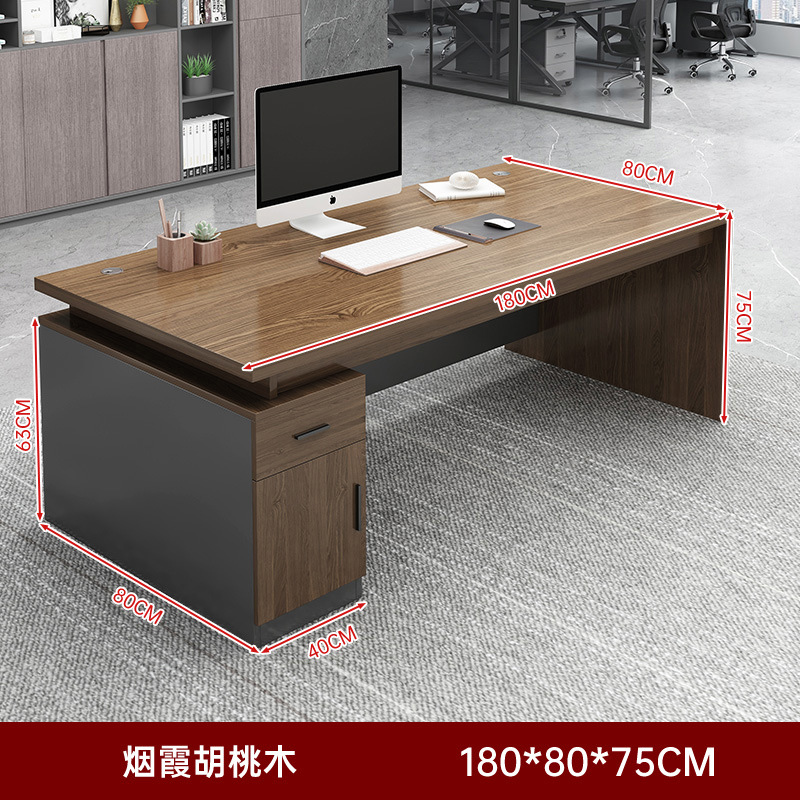 Jefe de escritorio moderno minimalista liderazgo Oficina escritorio y silla combinación sola oficina escritorio gerente escritorio ejecutivo muebles de oficina