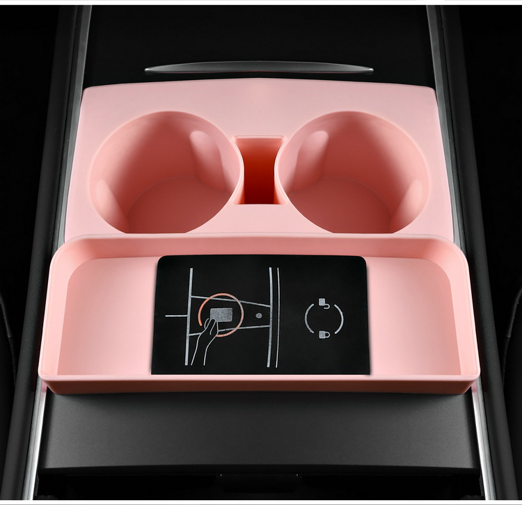 Suitable for Tesla Model3/Y central control car water cup holder water cup stopper silicone coaster interior storage slot