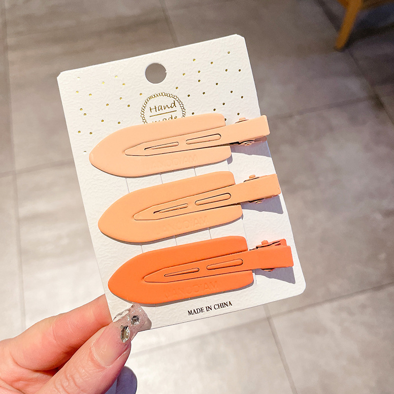 Ciervo blanco mismo estilo de horquilla sin costuras lado femenino frente flequillos clip lateral pequeño clip de maquillaje horquilla de pico de pato clip tocado