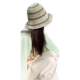 Three-color Cup Straw Hat Women's Summer Seaside Flat-top Sunscreen Hat Showing Face Small Beach Seaside Photo Straw Woven Hat